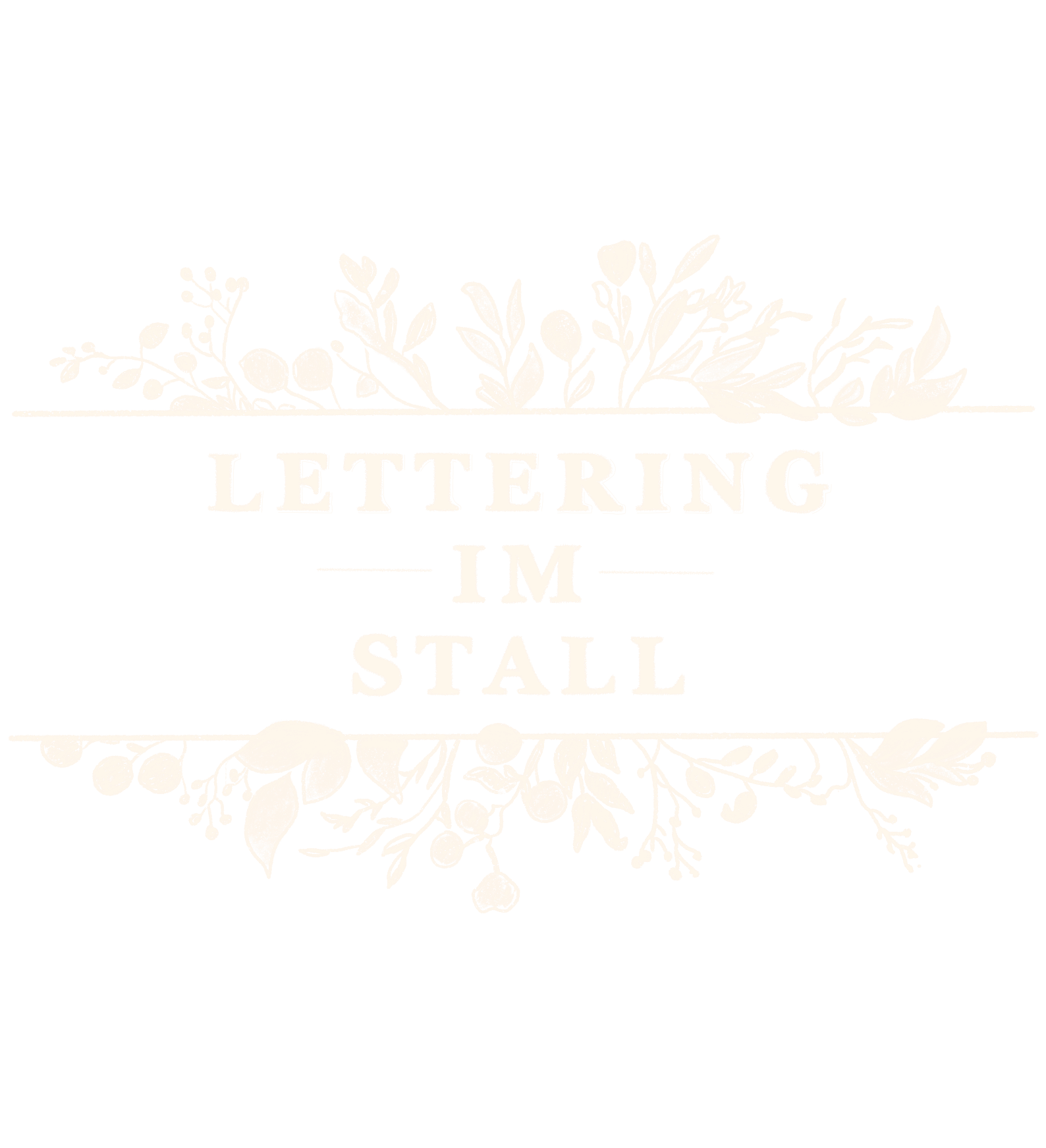 Lettering im Stall Logo im Header